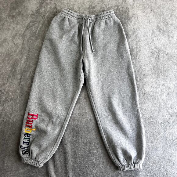 Burberry Rainbow Embroidered Logo Cotton Sweatpants Gray Med. - Picture 1 of 11